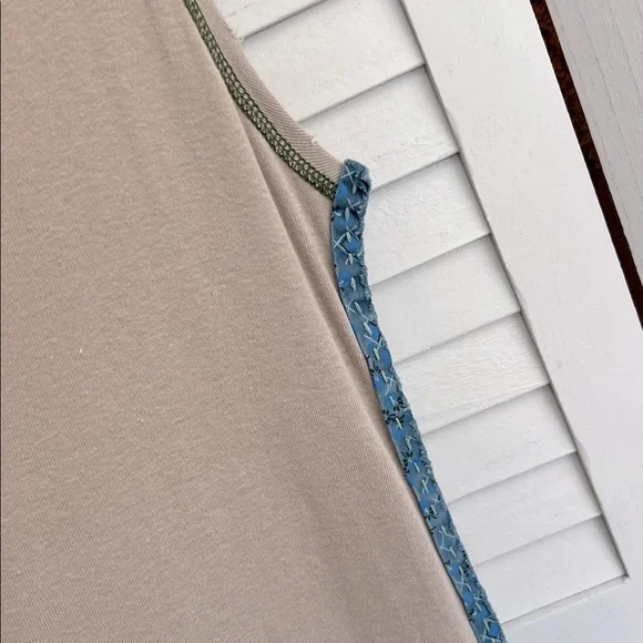 Free People We The Free Ribbed Distressed Neck Tank Dress Knit Hem Size Medium - Picture 6 of 11